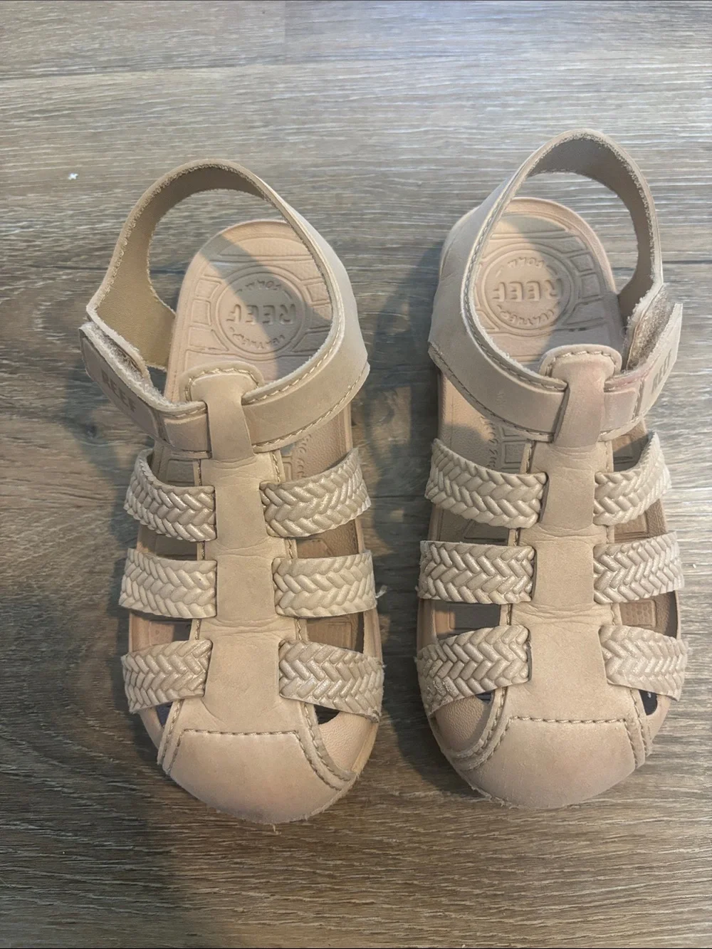 Reef Kids Neutral Braided-Strap Sandals - Beige